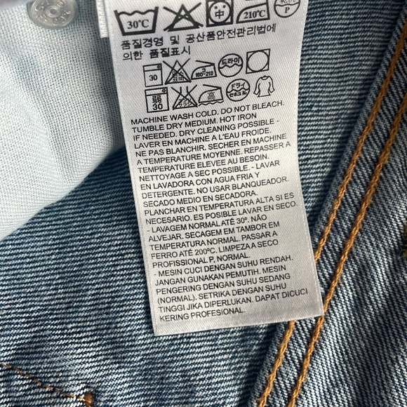 505 LEVI ZIPPERED JEANS SIZE 38” 30” - Picture 3 of 8